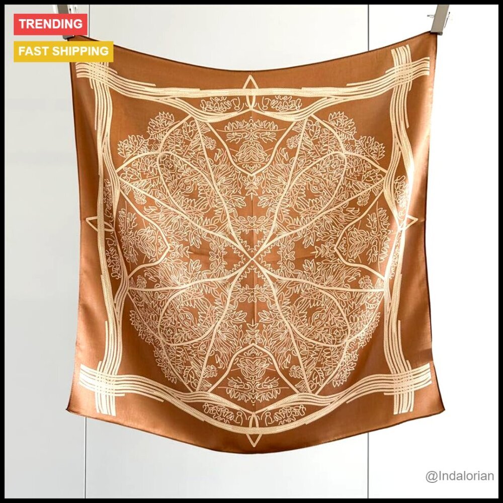 Pure Mulberry Silk Square Scarf Elegant Versatile Fashion Accessory Gift - Picture 6 of 6
